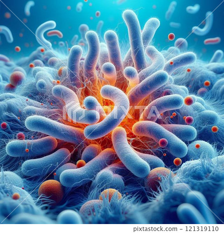 發出藍光和紅光的細菌 121319110