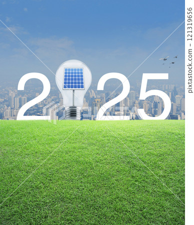 Happy new year 2025 ecological cover concept 121319656