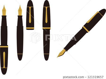 Fountain pen black set 121319657