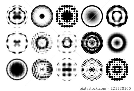 design elements. Halftone dotted frames set. Vector illustration design elements. Halftone dotted frames set. Vector illustration 121320160