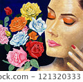 Rose woman illustration 121320333