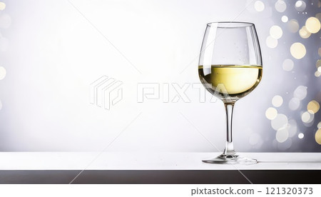 [AI圖像]白葡萄酒倒入玻璃杯中 121320373