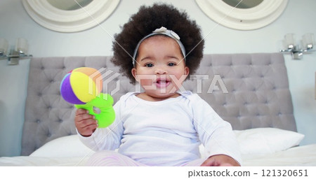 Cute baby playing on bed in high quality Cute baby playing on bed in high quality 121320651