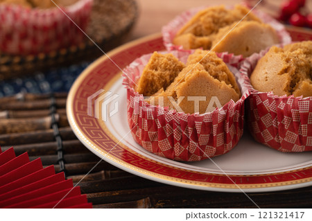發糕 發粿 農曆新年 Fa gao steamed spongge cake スポンジケーキ 121321417