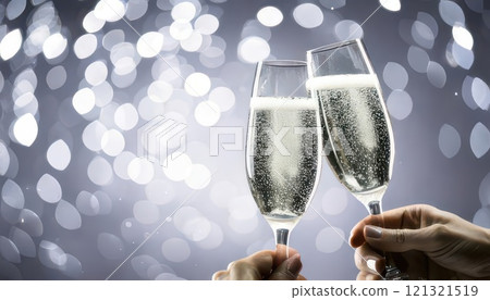 [AI圖像] 舉杯香檳的圖像 121321519