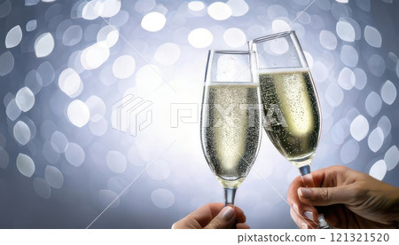 [AI圖像] 舉杯香檳的圖像 121321520