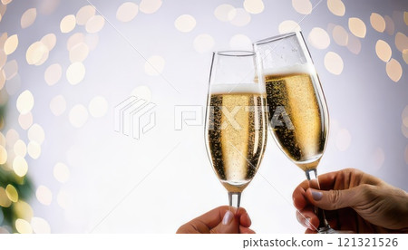 《AI image》Image of a champagne toast 121321526