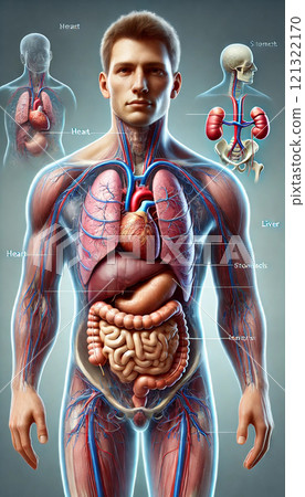 人體圖、人體解剖圖 人體圖、人體解剖圖 121322170