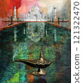 Taj Mahal illustration 121322470