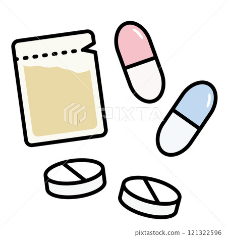 醫學簡單圖標片劑膠囊粉末藥物 醫學簡單圖標片劑膠囊粉末藥物 121322596