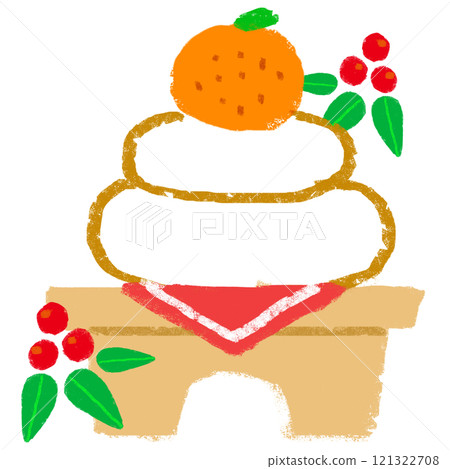 蠟筆觸摸鏡餅 蠟筆觸摸鏡餅 121322708