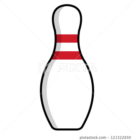 Cartoon bowling pin, game recreation fun bowling Cartoon bowling pin, game recreation fun bowling 121322830