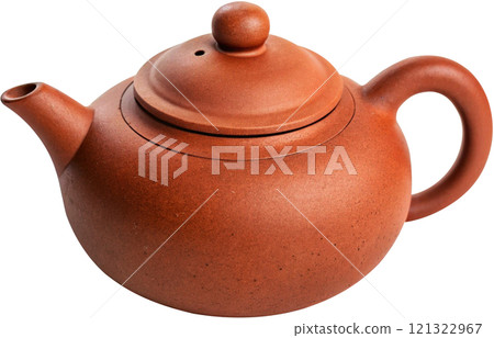 old ceramic teapot isolated on white background old ceramic teapot isolated on white background 121322967