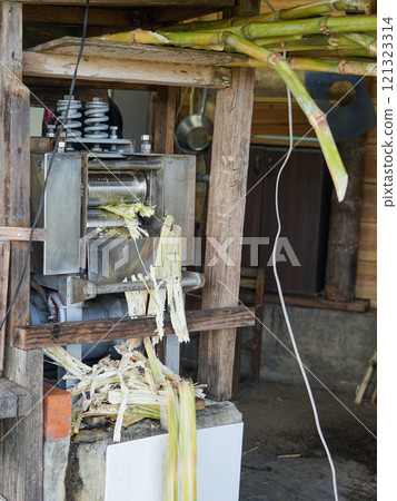 Sugarcane pressing (Nakijin Castle ruins, Okinawa Prefecture) 121323314