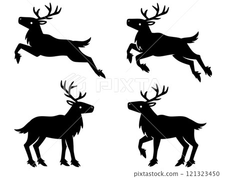 Reindeer silhouette illustration 121323450