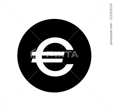 歐元貨幣簡單圖標 歐元貨幣簡單圖標 121324154