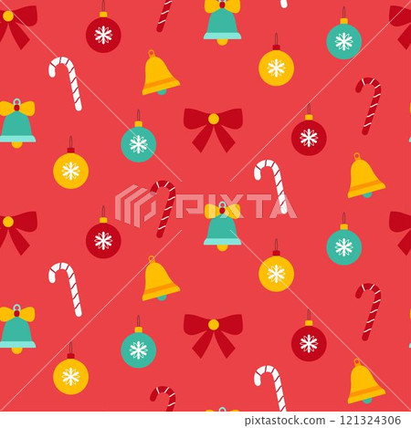 Christmas Decor Seamless Pattern Christmas Decor Seamless Pattern 121324306