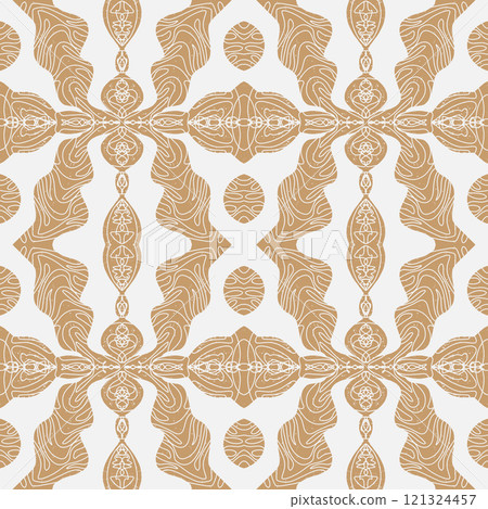 vector seamless pattern with mandala shape 121324457