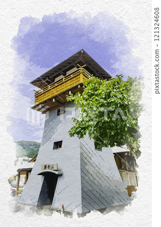 Watercolor style, Izu Shuzenji, Hakoyu, Izu City, Shizuoka Prefecture Watercolor style, Izu Shuzenji, Hakoyu, Izu City, Shizuoka Prefecture 121324608