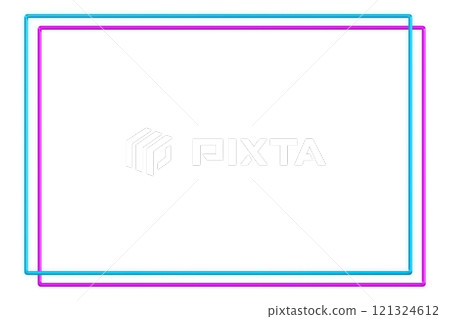 A shiny purple rectangular frame with a light blue frame in front of it 121324612