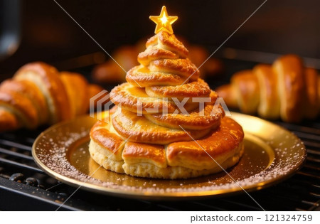 A delightful and festive pastry treat inspired by the joyous Christmas tree A delightful and festive pastry treat inspired by the joyous Christmas tree 121324759