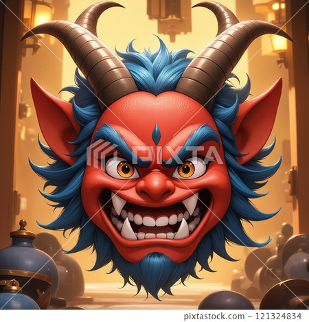 節分的主角!可愛的惡魔面具設計 節分的主角!可愛的惡魔面具設計 121324834