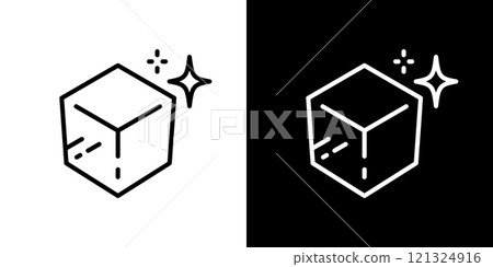 Ice simple line icon Ice simple line icon 121324916