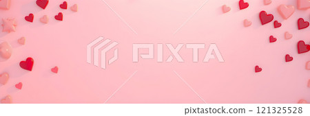 Pink Heart Background Pink Heart Background 121325528