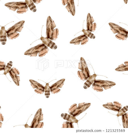 Brown and beige butterflies in vintage style on a whitebackground, seamless pattern. Watercolor illustration. For fabric,textiles, wallpaper, wrapping paper, wrappers, covers, prints, clothing. Brown and beige butterflies in vintage style on a whitebackground, seamless pattern. Watercolor illustration. For fabric,textiles, wallpaper, wrapping paper, wrappers, covers, prints, clothing. 121325569