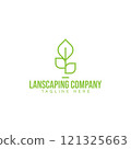 Vector leaf landscaping logo design 121325663