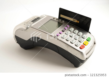 Payment POS terminal for finance and shopping business and technology. Payment POS terminal for finance and shopping business and technology. 121325953