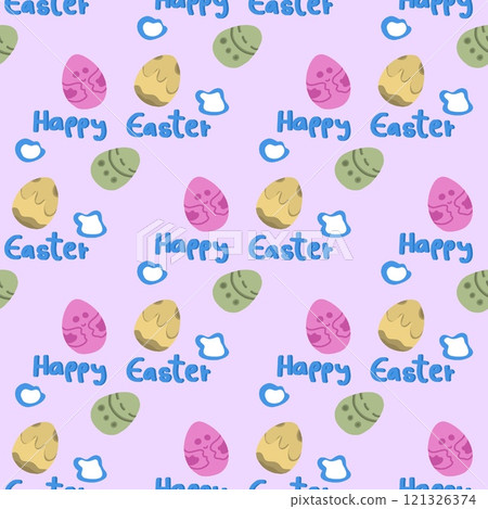 Easter colorful egg on pink background illustration Easter colorful egg on pink background illustration 121326374