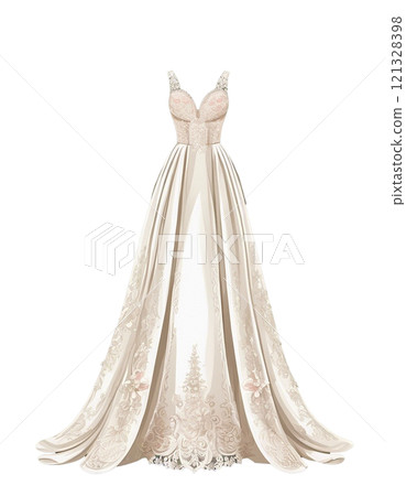 Beautiful wedding dress - Generative ai 121328398