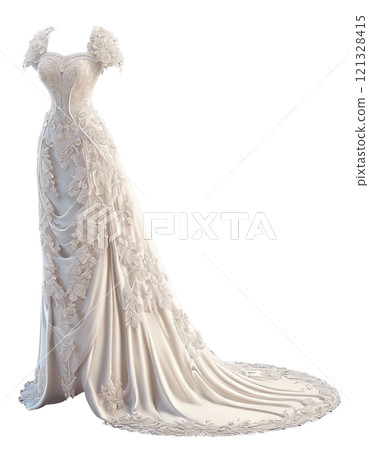 Beautiful wedding dress - Generative ai 121328415