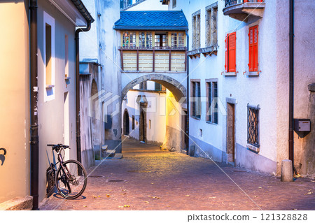 Sion, Switzerland Old Town Streets Sion, Switzerland Old Town Streets 121328828