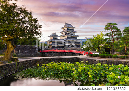 The historic Matsumoto Castle in Matsumoto, Japan 121328832