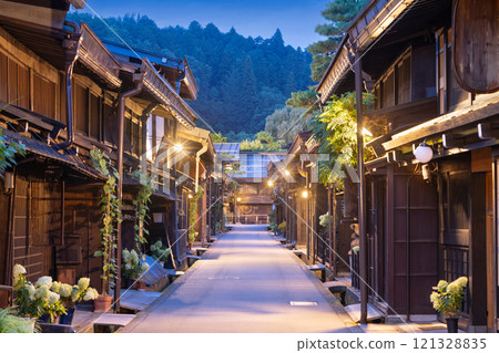 Takayama, Japan at the Historic Sannomachi Street Takayama, Japan at the Historic Sannomachi Street 121328835