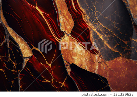 Red and gold marble background. Invitation, card backdrop, banner. Red and gold marble background. Invitation, card backdrop, banner. 121329622