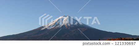 View of landscape fuji mountain in winter at Lake Kawaguchi View of landscape fuji mountain in winter at Lake Kawaguchi 121330697