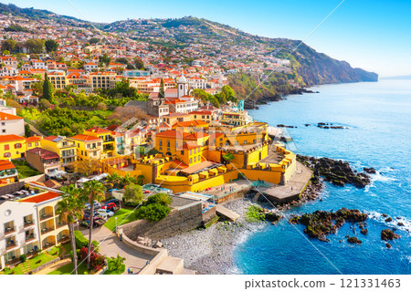 Panoramic view of the capital of Madeira island Funchal, Portugal Panoramic view of the capital of Madeira island Funchal, Portugal 121331463