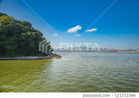 View of Takeshima from Takeshima Bridge in Gamagori City (Aichi Prefecture) View of Takeshima from Takeshima Bridge in Gamagori City (Aichi Prefecture) 121332366