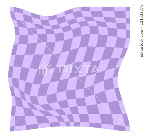 Psychedelic checkerboard poster 121332379