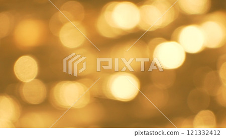 Lights Bokeh Background Abstract - Golden Blurred Background with Circular Lights 121332412