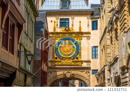The Gros-Horloge, Great-Clock is a fourteenth-century astronomical clock in Rouen, Normandy, France 121332731