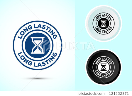 Long lasting icon design illustration. Durability icon design. Represents durability Long lasting icon design illustration. Durability icon design. Represents durability 121332871