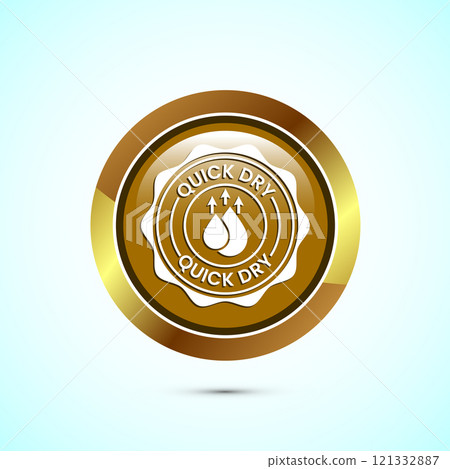 Quick dry icon design illustration. Fast dry cleaning service sign. Button design Quick dry icon design illustration. Fast dry cleaning service sign. Button design 121332887