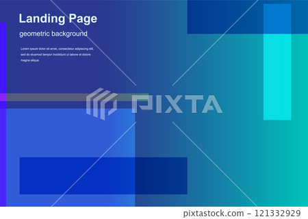 Landing page template for your website with a geometric background. Modern colorful shapes Landing page template for your website with a geometric background. Modern colorful shapes 121332929
