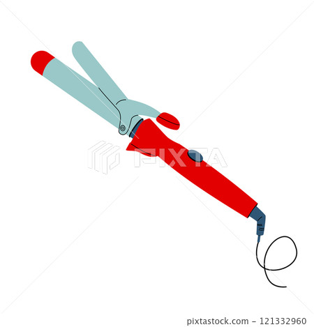 Curling iron for hair. Styling and hair care. 121332960