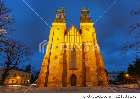 Cathedral of St. Peter and St. Paul on Tumski Island, Poznan, Poland at Dawn Cathedral of St. Peter and St. Paul on Tumski Island, Poznan, Poland at Dawn 121333152