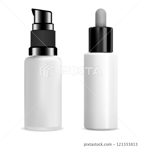 Cosmetic serum dropper airless dispenser bottle 121333813